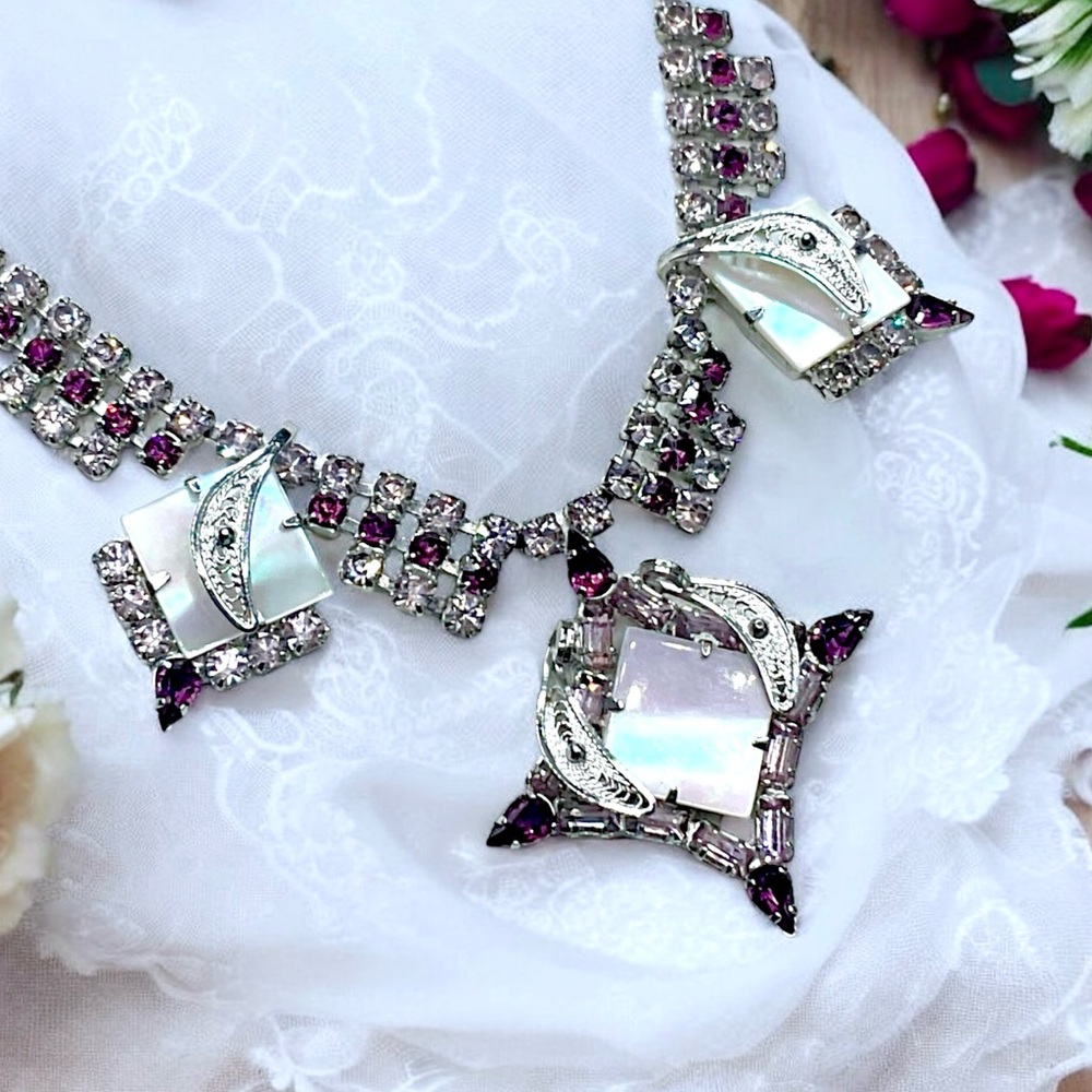 🌺RARE Vintage Sterling Art Deco Jay Flex Necklace